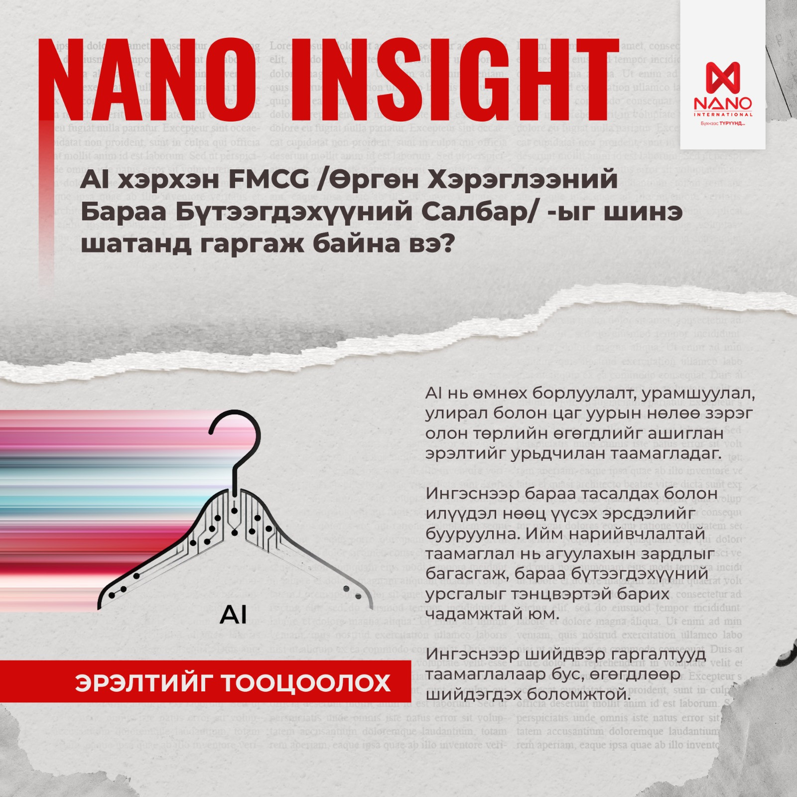 NANO INSIGHT 6 - AI ХЭРХЭН FMCG /өргөн хэрэглээний бараа бүтээг...